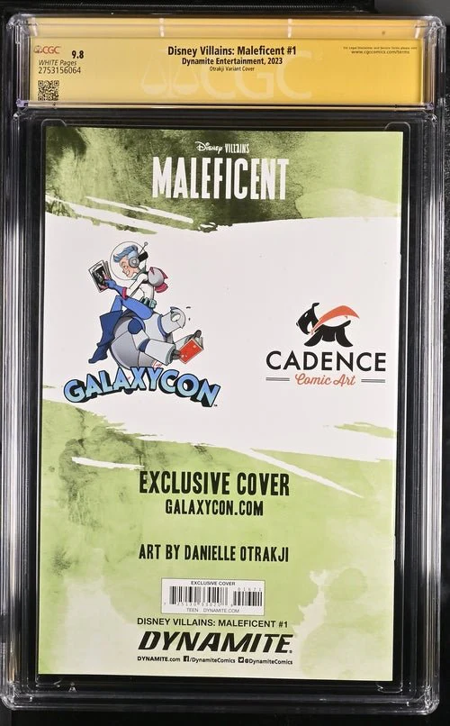 Disney Villains Maleficent #1 GalaxyCon Exclusive Otrakji Variant CGC Signature Series 9.8 Signed Danielle Otrakji - Image 3