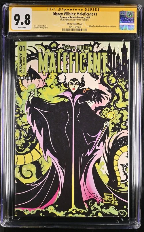 Disney Villains Maleficent #1 GalaxyCon Exclusive Otrakji Variant CGC Signature Series 9.8 Signed Danielle Otrakji - Image 4