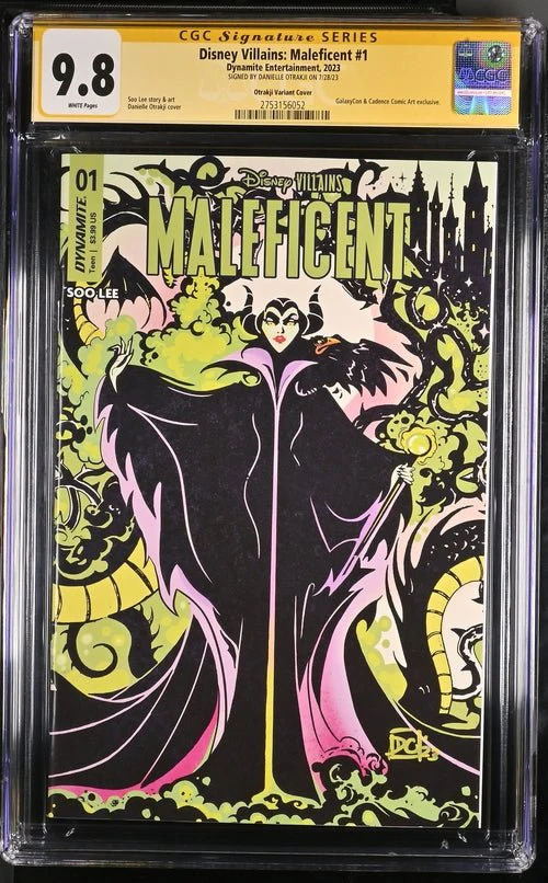 Disney Villains Maleficent #1 GalaxyCon Exclusive Otrakji Variant CGC Signature Series 9.8 Signed Danielle Otrakji - Image 6