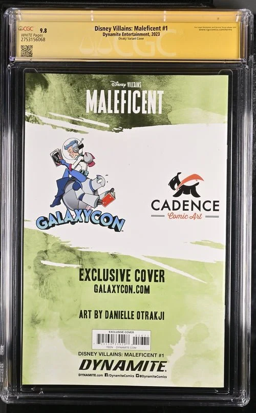 Disney Villains Maleficent #1 GalaxyCon Exclusive Otrakji Variant CGC Signature Series 9.8 Signed Danielle Otrakji - Image 9