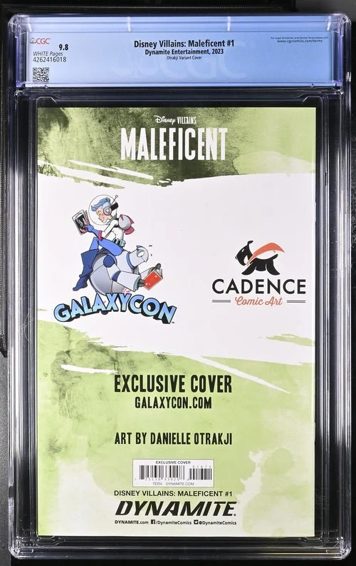 Disney Villains Maleficent #1 GalaxyCon Exclusive Otrakji Variant CGC Universal 9.8 - Image 3