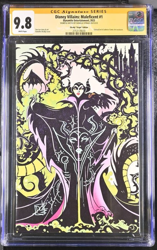 Disney Villains Maleficent #1 GalaxyCon Exclusive Virgin Variant CGC Signature Series 9.8 Signed & Sketch by Otrakji - Image 15