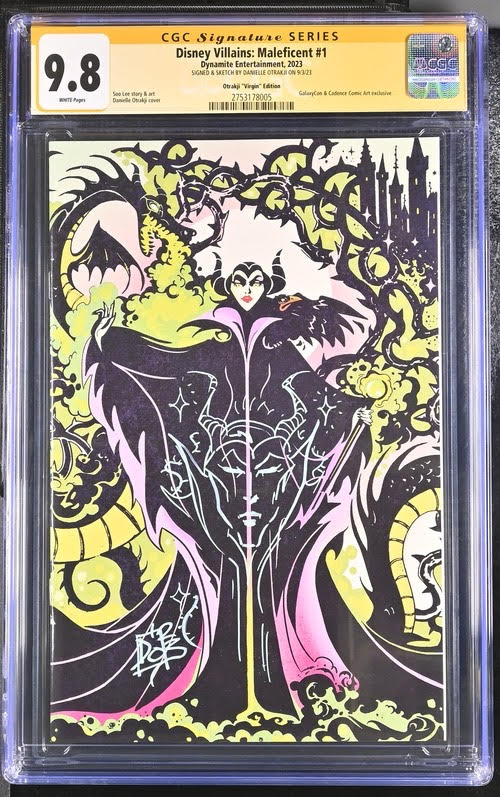 Disney Villains Maleficent #1 GalaxyCon Exclusive Virgin Variant CGC Signature Series 9.8 Signed & Sketch by Otrakji - Image 17