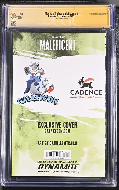 Disney Villains Maleficent #1 GalaxyCon Exclusive Virgin Variant CGC Signature Series 9.8 Signed & Sketch by Otrakji - Image 18