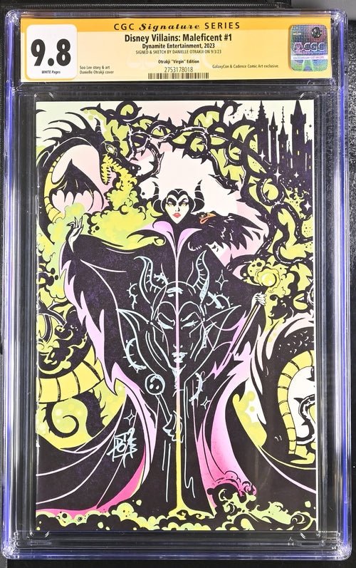 Disney Villains Maleficent #1 GalaxyCon Exclusive Virgin Variant CGC Signature Series 9.8 Signed & Sketch by Otrakji - Image 8