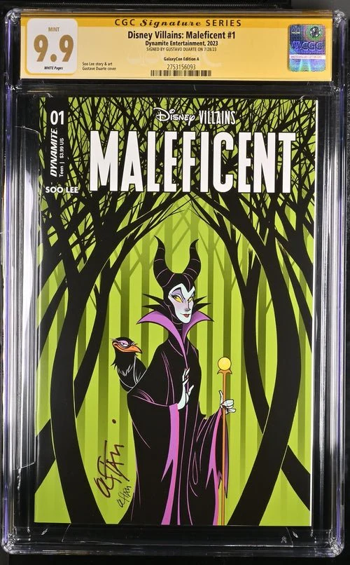 Disney Villains Maleficent #1 GalaxyCon Edition A CGC SS 9.9 Mint Signed by Guatavo Duarte - Image 2