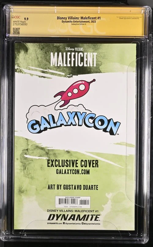 Disney Villains Maleficent #1 GalaxyCon Edition A CGC SS 9.9 Mint Signed by Guatavo Duarte - Image 3