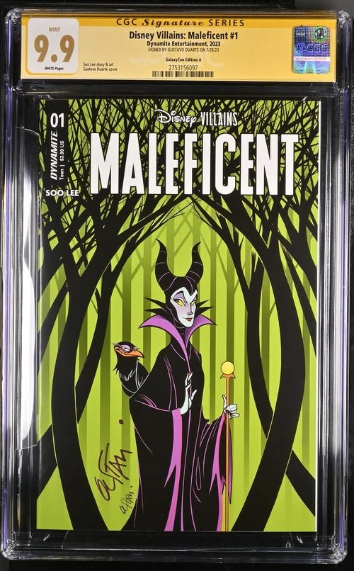 Disney Villains Maleficent #1 GalaxyCon Edition A CGC SS 9.9 Mint Signed by Guatavo Duarte - Image 4