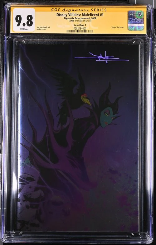 Disney Villains Maleficent #1 Lee 1:200 Virgin Foil Edition Variant CGC Signature Series 9.8 - Image 3