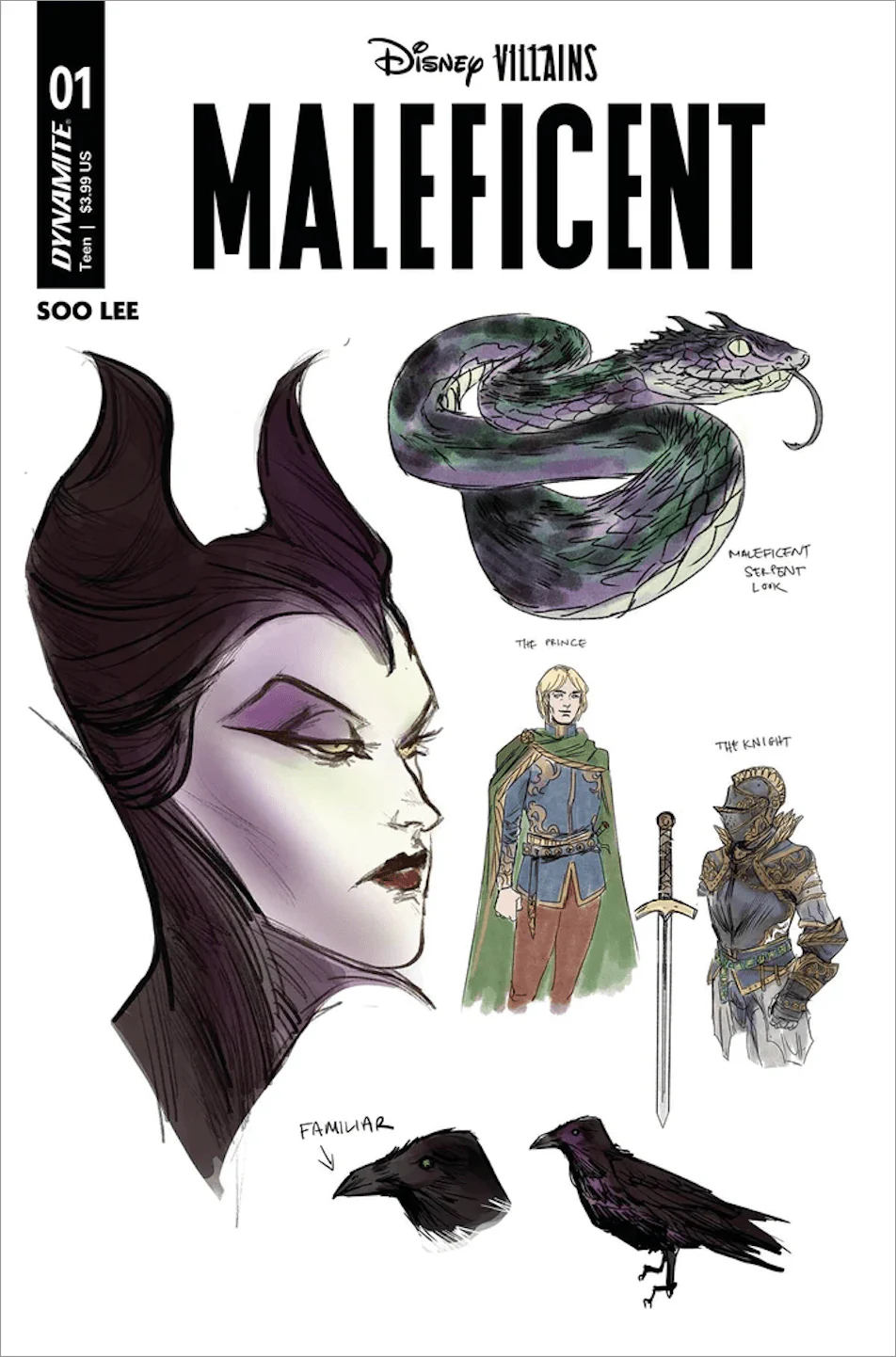 Disney Villains Maleficent #1 Cover J 1:25 Lee Character Design Variant Comic Book - Image 2