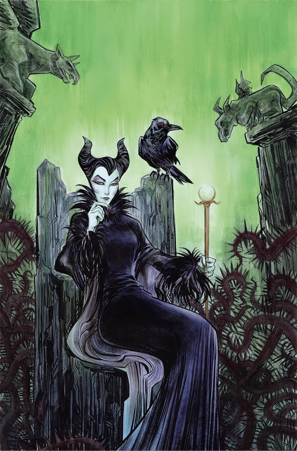 Disney Villains Maleficent #1 Cover O Soo Lee 1:75 Virgin Edition Variant Comic Book - Image 2