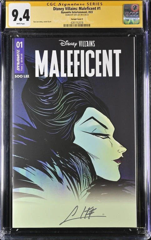 Disney Villains Maleficent #1 Soo Lee Variant 1:250 Cover S CGC Signature Series 9.4 Signed Soo Lee - Image 2