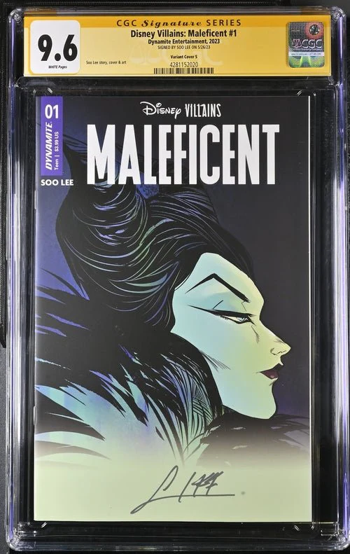 Disney Villains Maleficent #1 Soo Lee Variant 1:250 Cover S CGC Signature Series 9.6 Signed Soo Lee - Image 10