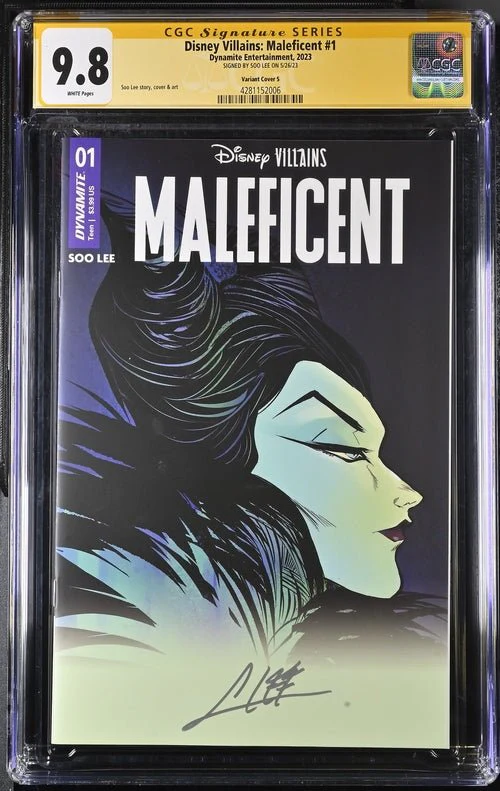 Disney Villains Maleficent #1 Soo Lee Variant 1:250 Cover S CGC Signature Series 9.8 Signed Soo Lee - Image 8