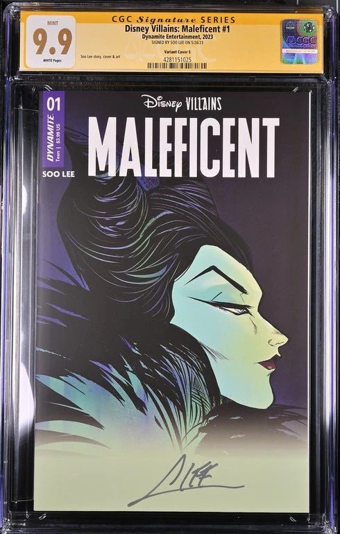 Disney Villains Maleficent #1 Soo Lee Variant 1:250 Cover S CGC Signature Series 9.9 MINT Signed Soo Lee - Image 2