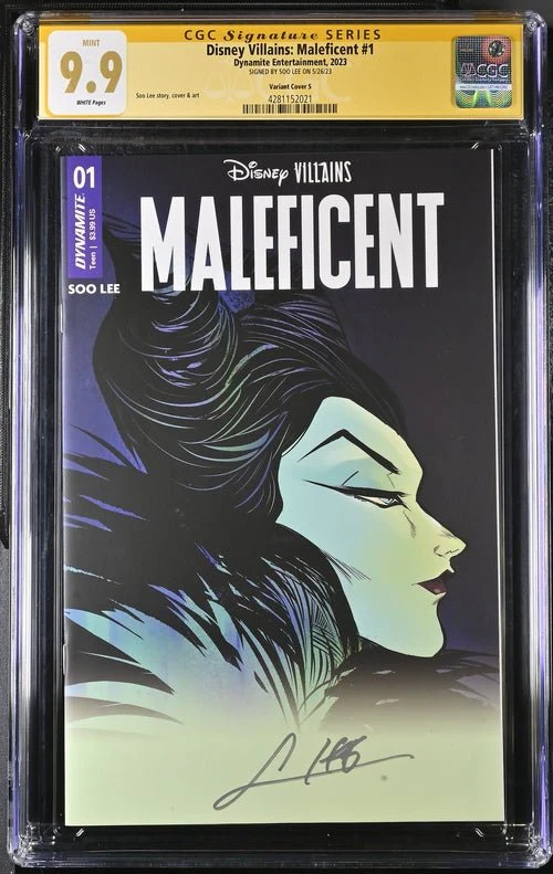 Disney Villains Maleficent #1 Soo Lee Variant 1:250 Cover S CGC Signature Series 9.9 MINT Signed Soo Lee - Image 4