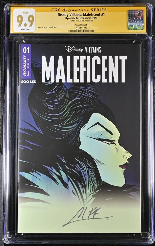 Disney Villains Maleficent #1 Soo Lee Variant 1:250 Cover S CGC Signature Series 9.9 MINT Signed Soo Lee - Image 8