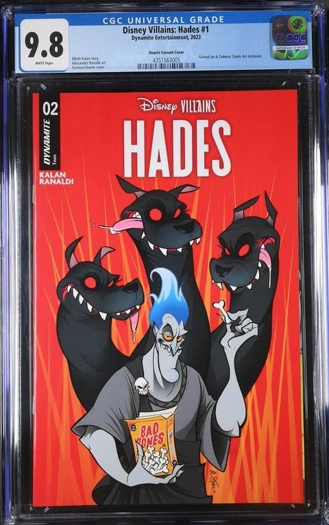 Disney Villians Hades #1 GalaxyCon Exclusive Duarte Trade Variant CGC Universal Grade 9.8 - Image 2