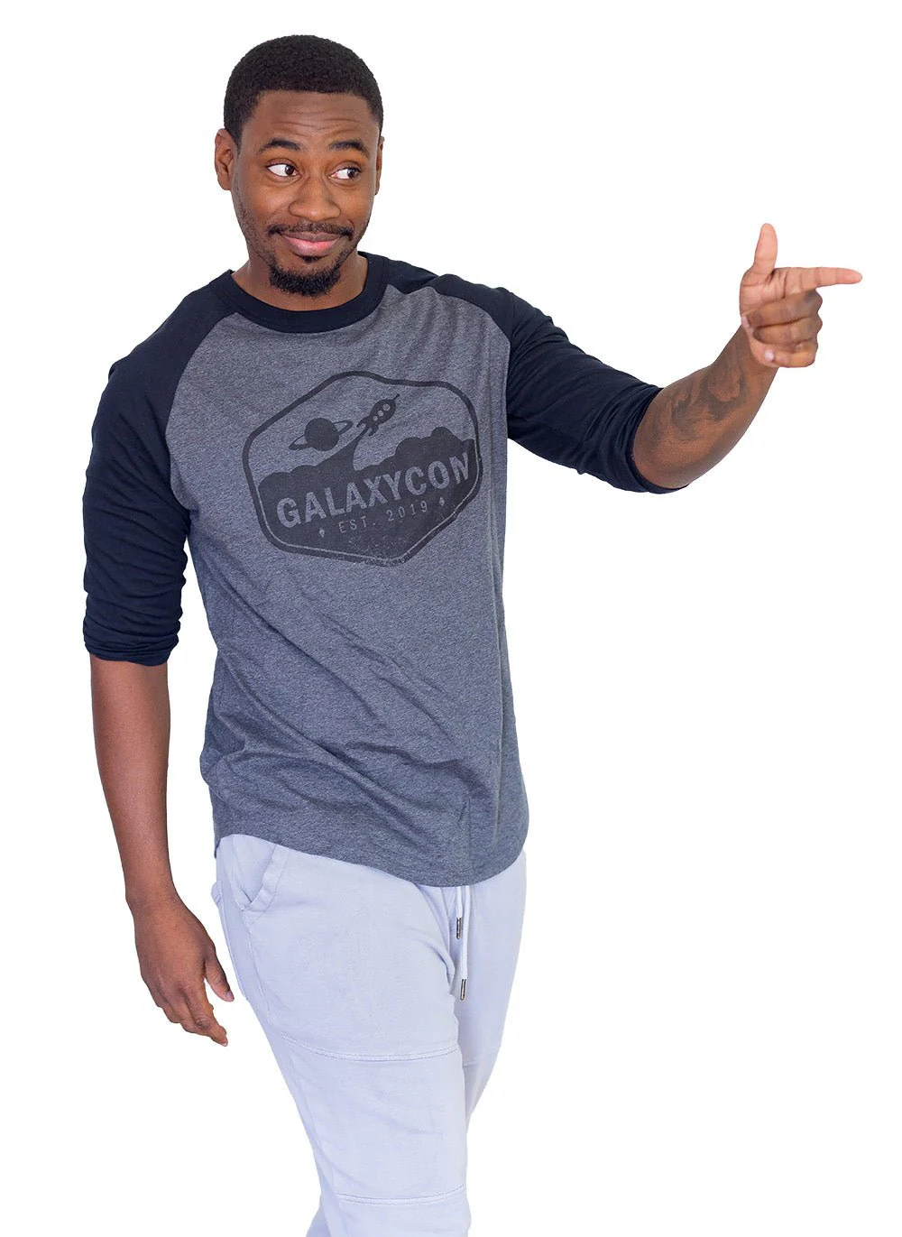 DISTRESSED HEX PATCH RAGLAN - Image 2