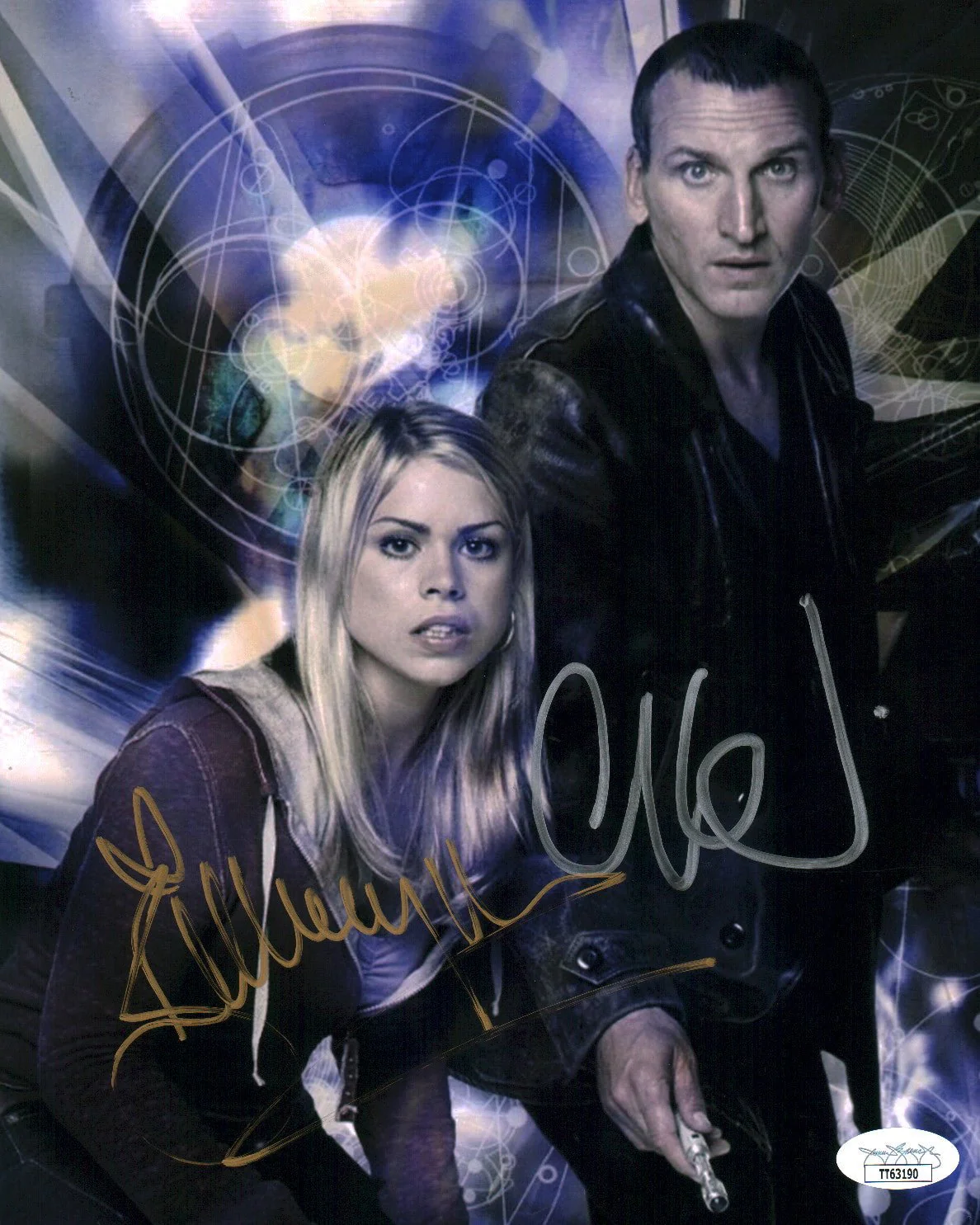 Doctor Who 8x10 Photo Cast x2 Signed Eccleston, Piper JSA Certified Autograph - Image 4