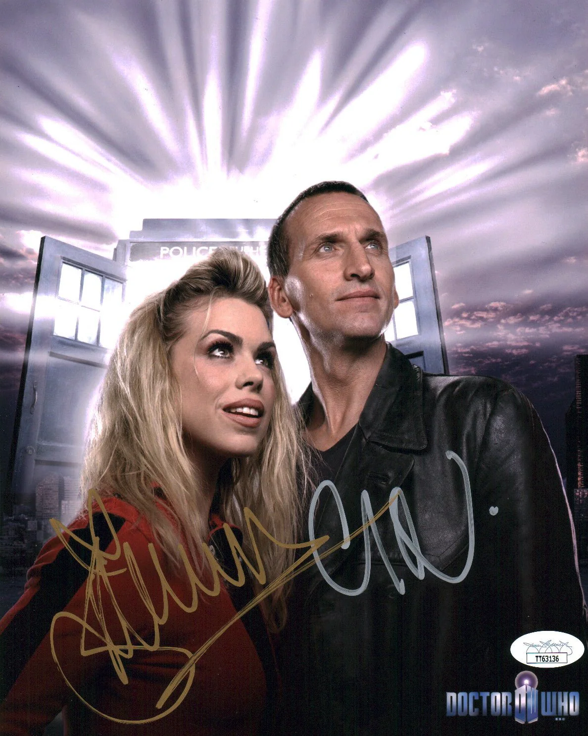 Doctor Who 8x10 Photo Cast x2 Signed Eccleston, Piper JSA Certified Autograph - Image 7