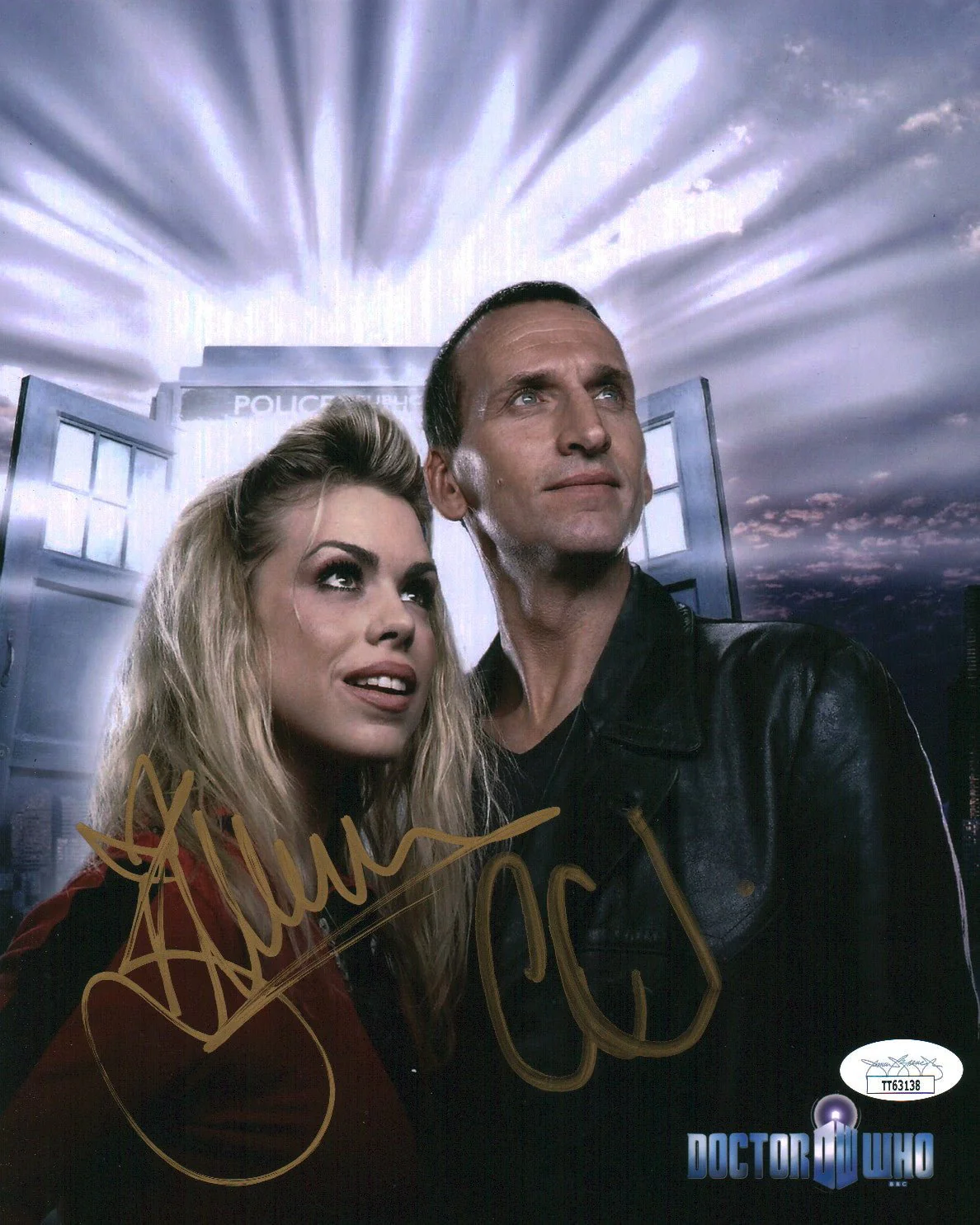Doctor Who 8x10 Photo Cast x2 Signed Eccleston, Piper JSA Certified Autograph - Image 8