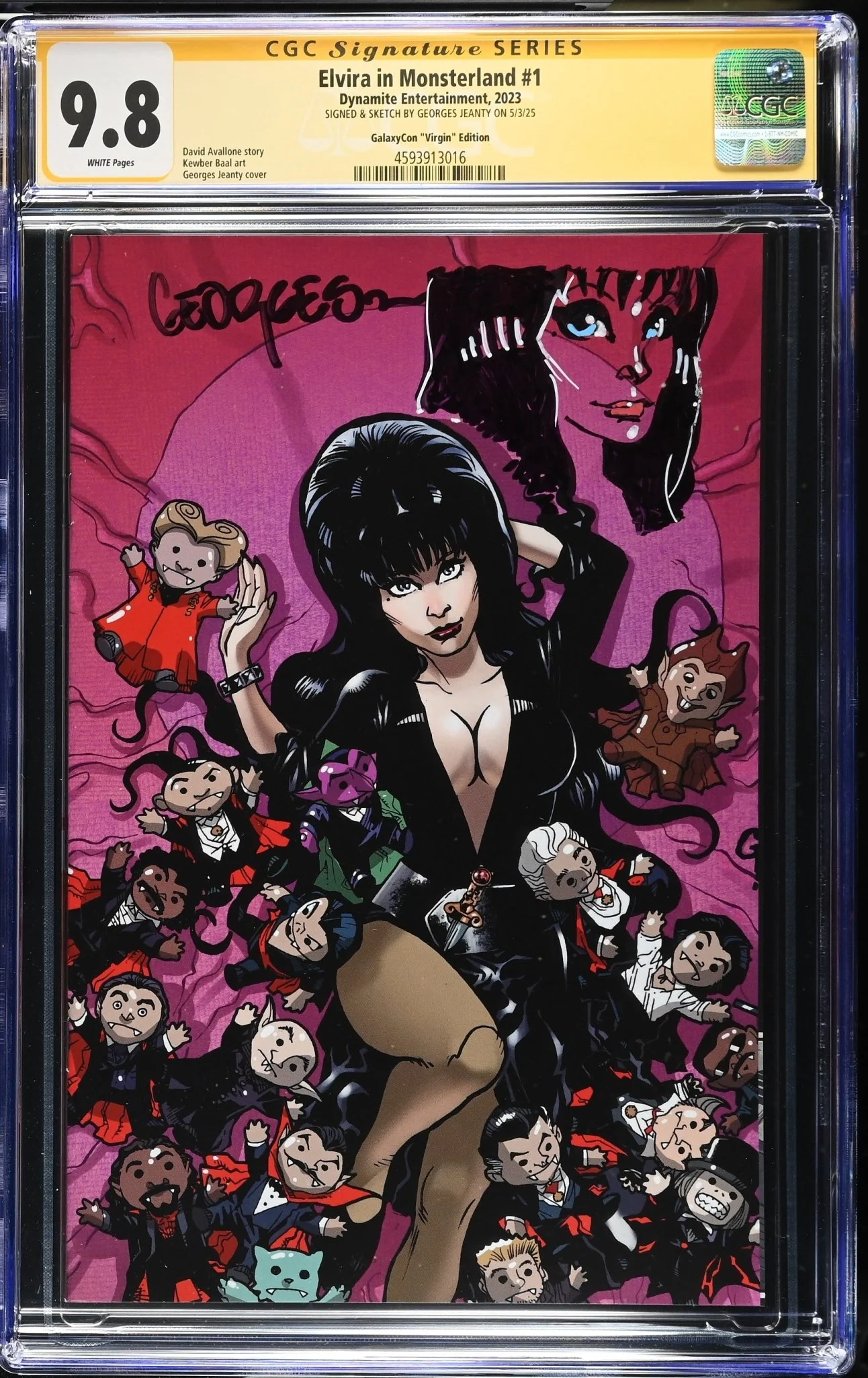Elvira In Monsterland #1 CGC SS 9.8 NM/Mint Signed & Sketched by Georges Jeanty - Image 7