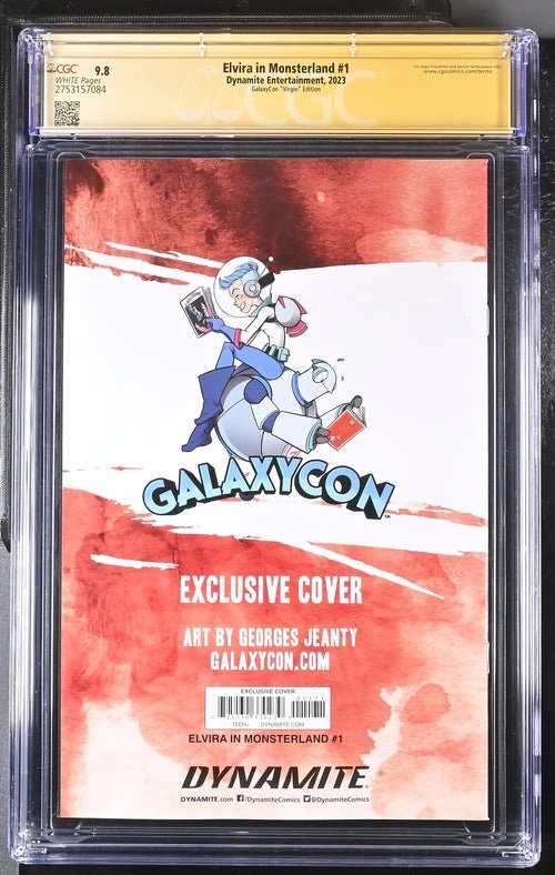 Elvira In Monsterland #1 Dynamite Entertainment GalaxyCon Edition CGC Signature Series 9.8 Signed Georges Jeanty - Image 11