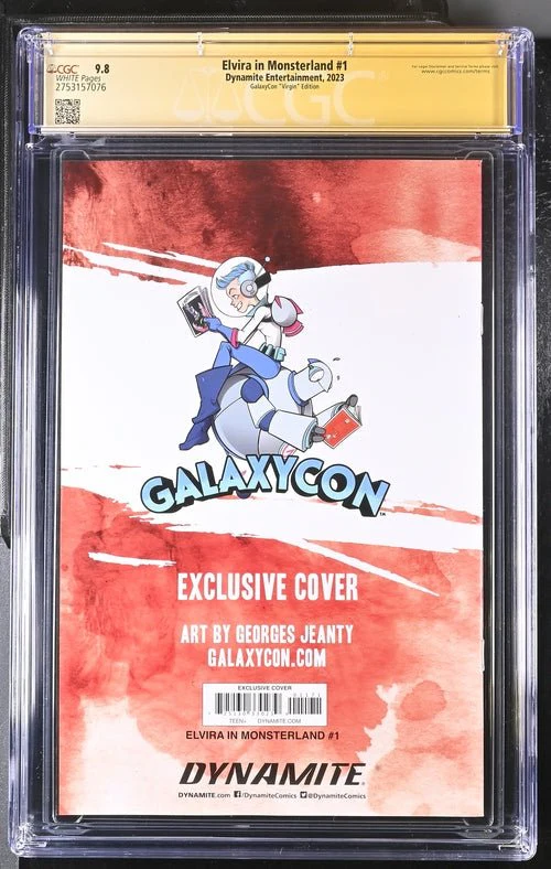Elvira In Monsterland #1 Dynamite Entertainment GalaxyCon Edition CGC Signature Series 9.8 Signed Georges Jeanty - Image 15