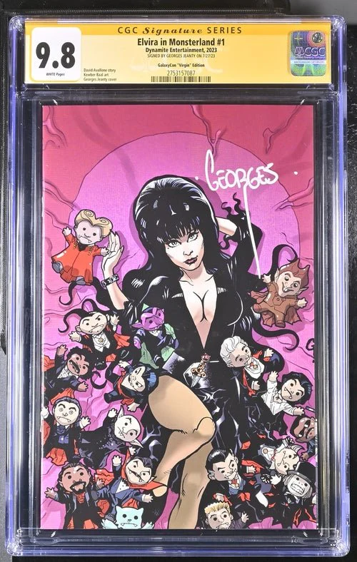 Elvira In Monsterland #1 Dynamite Entertainment GalaxyCon Edition CGC Signature Series 9.8 Signed Georges Jeanty - Image 18