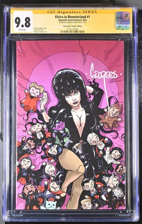 Elvira In Monsterland #1 Dynamite Entertainment GalaxyCon Edition CGC Signature Series 9.8 Signed Georges Jeanty - Image 4