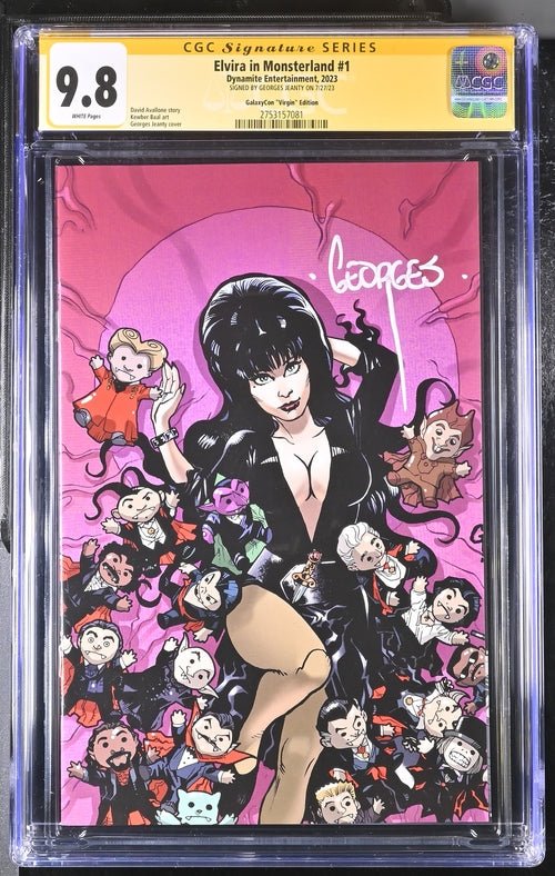 Elvira In Monsterland #1 Dynamite Entertainment GalaxyCon Edition CGC Signature Series 9.8 Signed Georges Jeanty - Image 8