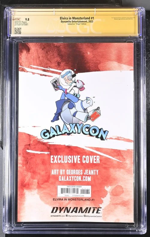 Elvira In Monsterland #1 Dynamite Entertainment GalaxyCon Edition CGC Signature Series 9.8 Signed Georges Jeanty - Image 9