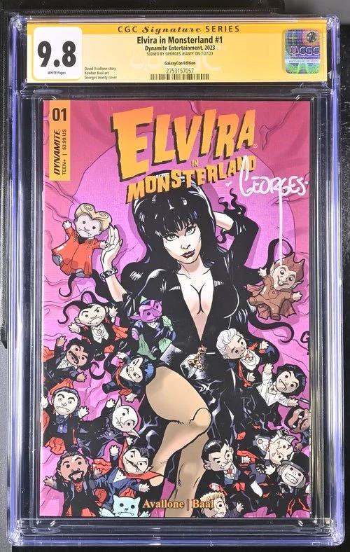 Elvira In Monsterland #1 Dynamite Entertainment GalaxyCon Edition CGC Signature Series 9.8 Signed Georges Jeanty - Image 12