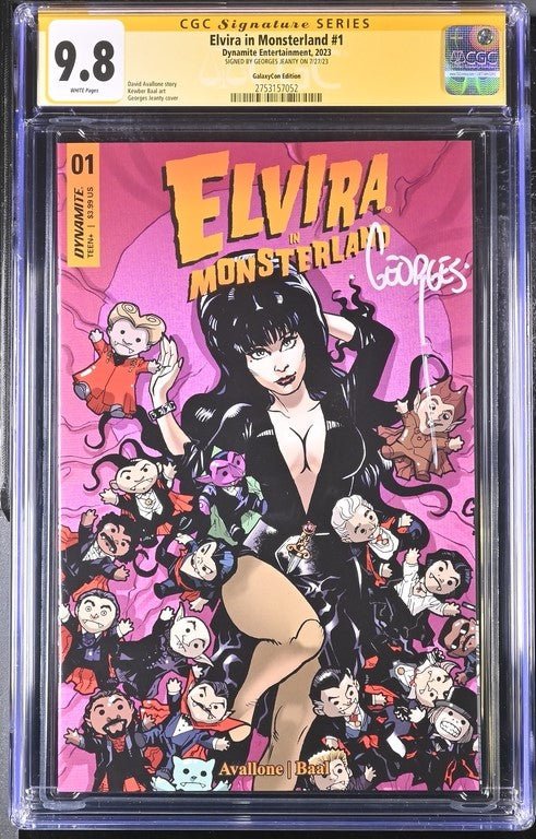 Elvira In Monsterland #1 Dynamite Entertainment GalaxyCon Edition CGC Signature Series 9.8 Signed Georges Jeanty - Image 2