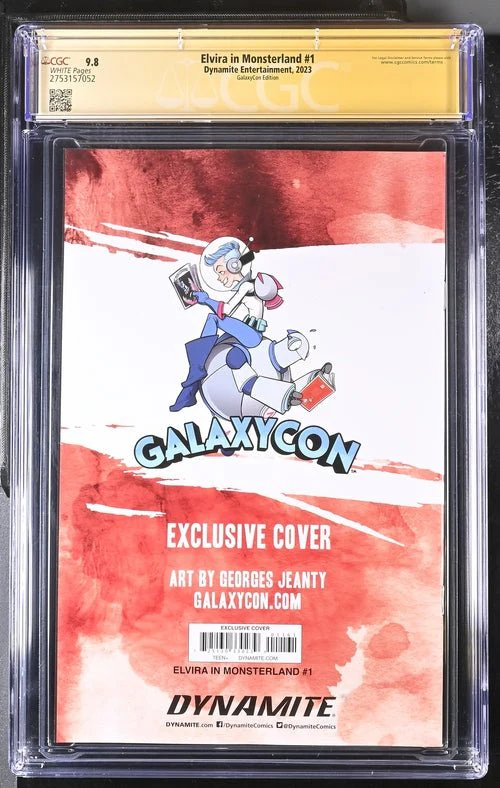 Elvira In Monsterland #1 Dynamite Entertainment GalaxyCon Edition CGC Signature Series 9.8 Signed Georges Jeanty - Image 3