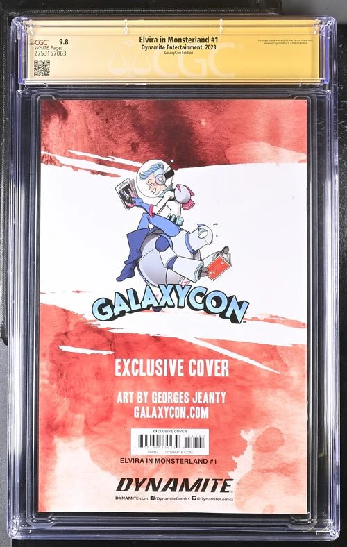 Elvira In Monsterland #1 Dynamite Entertainment GalaxyCon Edition CGC Signature Series 9.8 Signed Georges Jeanty - Image 5