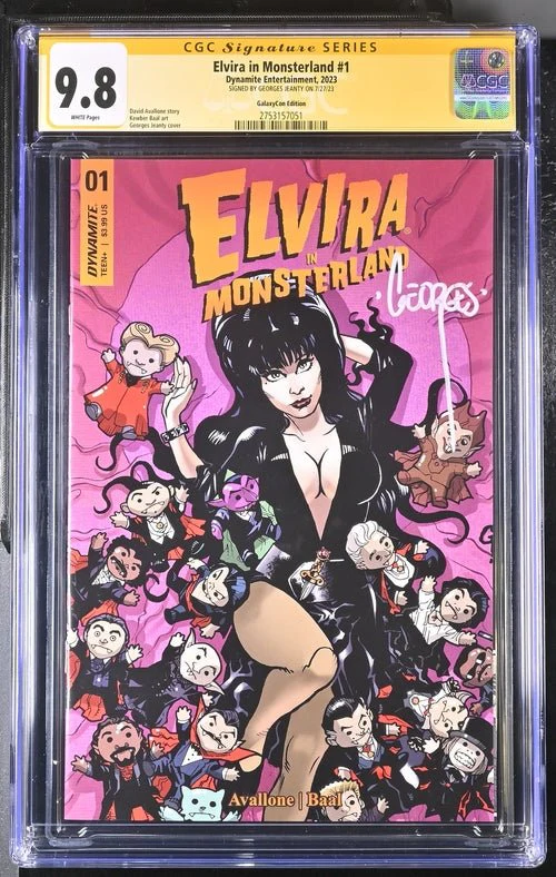 Elvira In Monsterland #1 Dynamite Entertainment GalaxyCon Edition CGC Signature Series 9.8 Signed Georges Jeanty - Image 8
