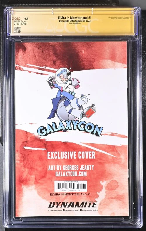 Elvira In Monsterland #1 Dynamite Entertainment GalaxyCon Edition CGC Signature Series 9.8 Signed Georges Jeanty - Image 9