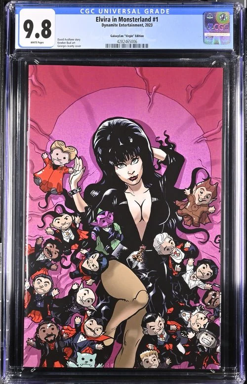 Elvira In Monsterland #1 Georges Jeanty GalaxyCon Exclusive Virgin Variant Dynamite Entertainment CGC Universal Grade 9.8 - Image 2