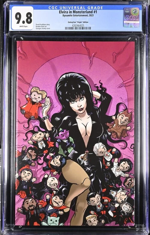 Elvira In Monsterland #1 Georges Jeanty GalaxyCon Exclusive Virgin Variant Dynamite Entertainment CGC Universal Grade 9.8 - Image 4