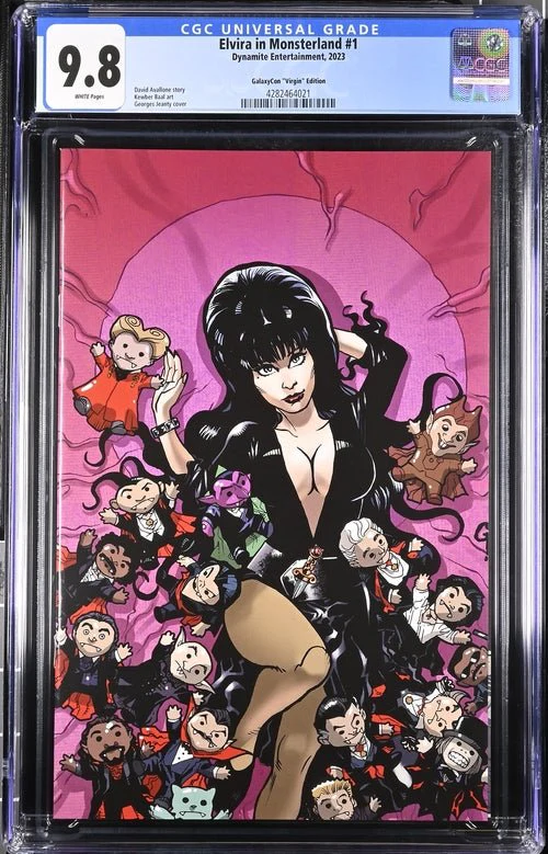 Elvira In Monsterland #1 Georges Jeanty GalaxyCon Exclusive Virgin Variant Dynamite Entertainment CGC Universal Grade 9.8 - Image 6