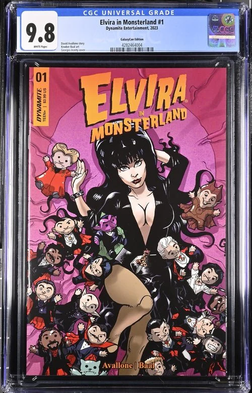 Elvira In Monsterland #1 Georges Jeanty GalaxyCon Exclusive Virgin Variant Dynamite Entertainment CGC Universal Grade 9.8 - Image 8