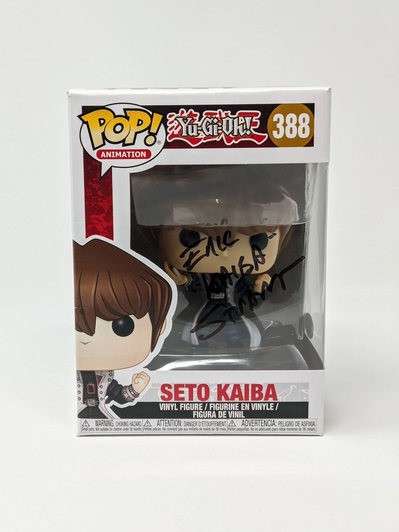Eric Stuart YuGiOh Seto Kaiba #388 Signed Funko Pop JSA Certified Autograph - Image 3