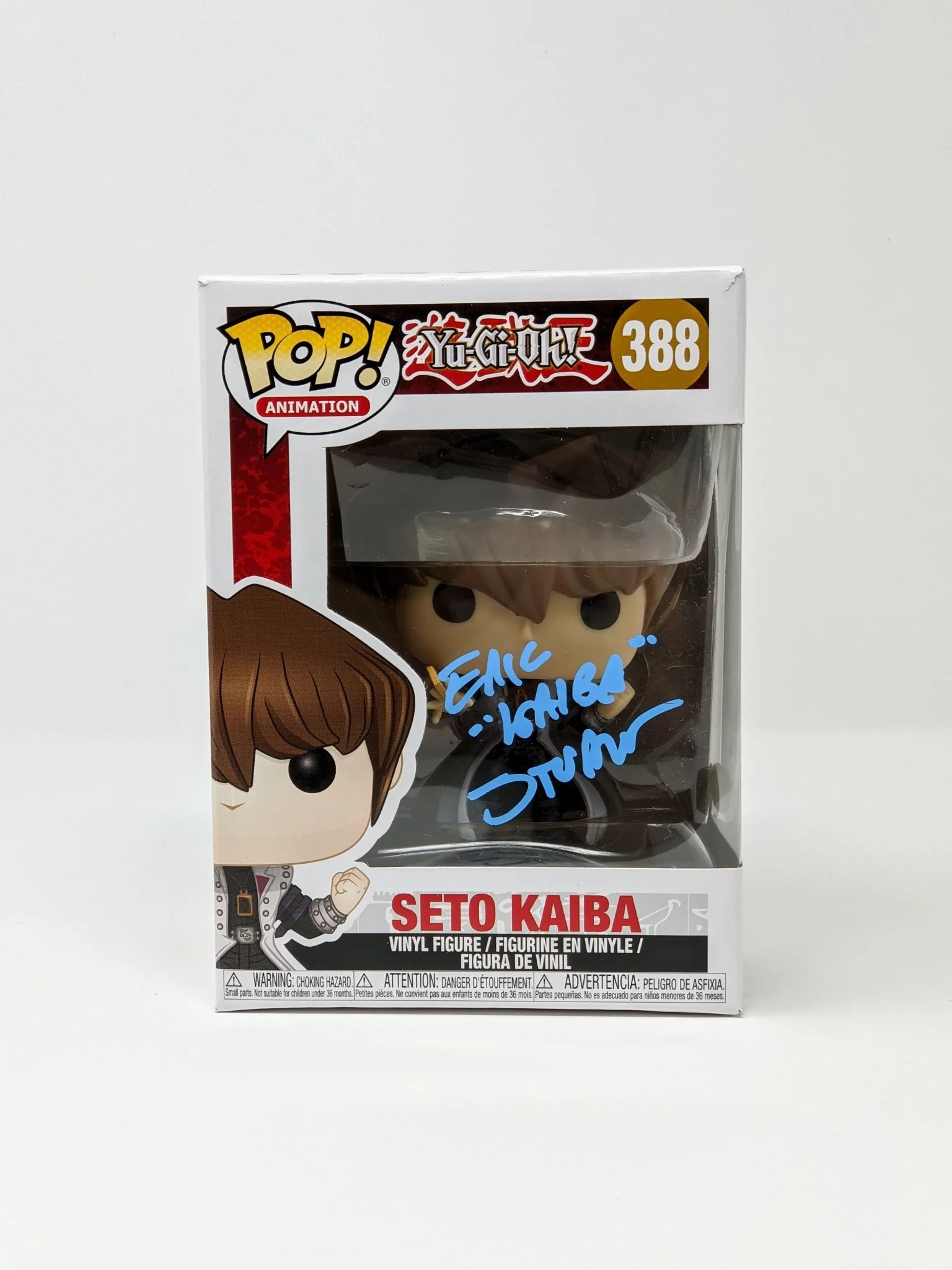 Eric Stuart YuGiOh Seto Kaiba #388 Signed Funko Pop JSA Certified Autograph - Image 4