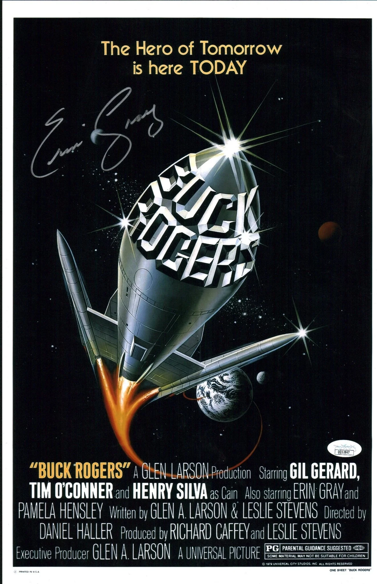 Erin Gray Buck Rogers 11x17 Signed Mini Poster JSA Certified Autograph - Image 4