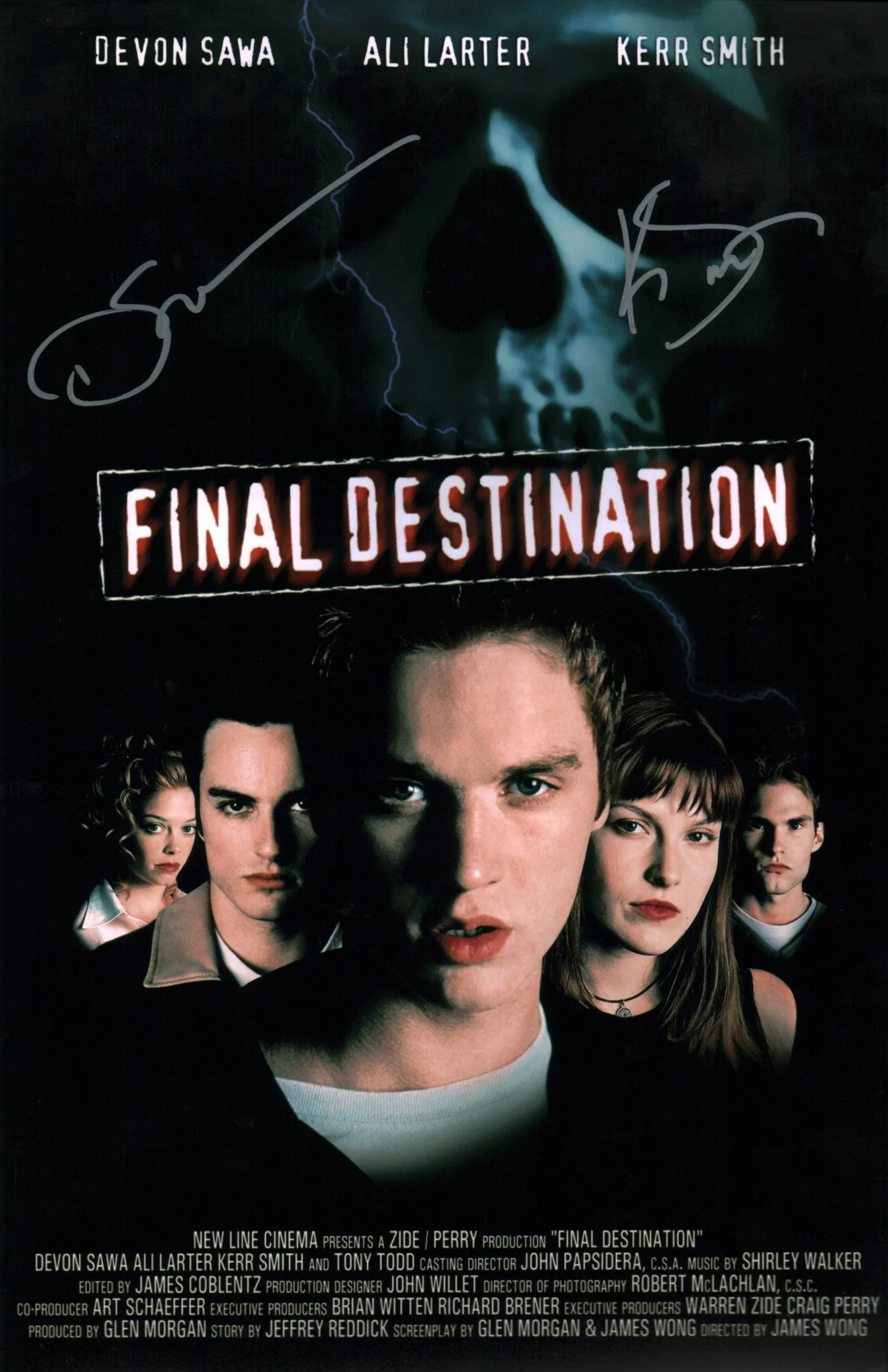 Final Destination 11x17 Photo Poster Cast x2 Smith, Browning Signed JSA Certified Autograph
