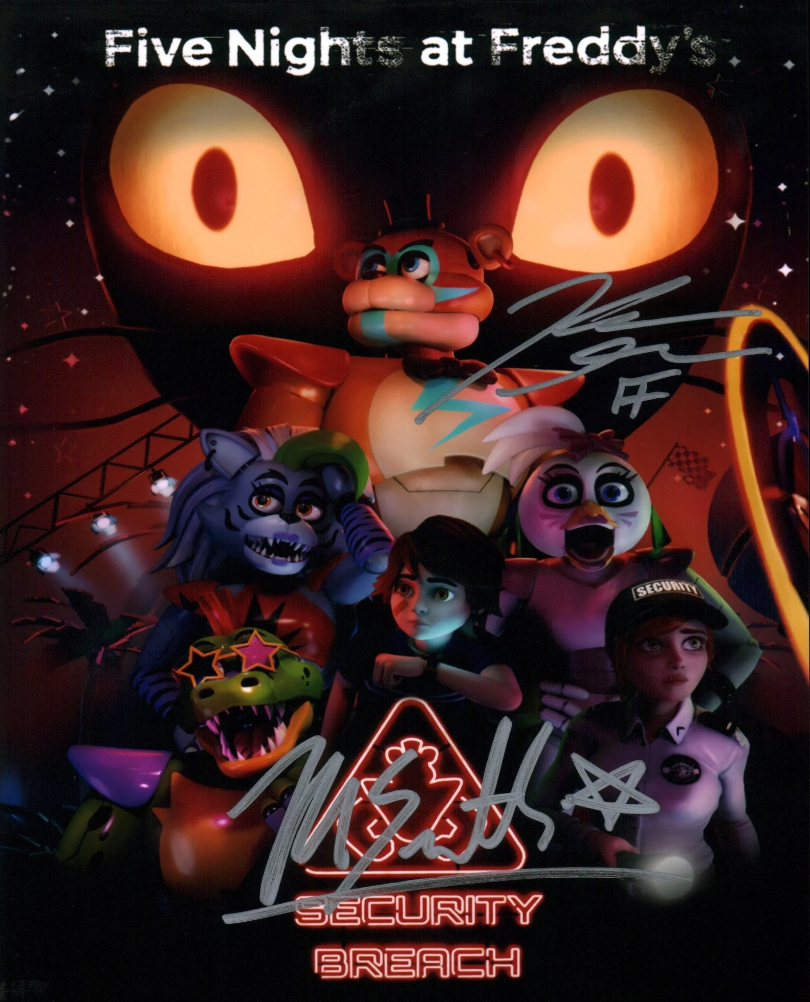 Five Nights at Freddy's 8x10 Signed Photo Cast x2 Goff, Svetek JSA Certified Autograph - Image 2