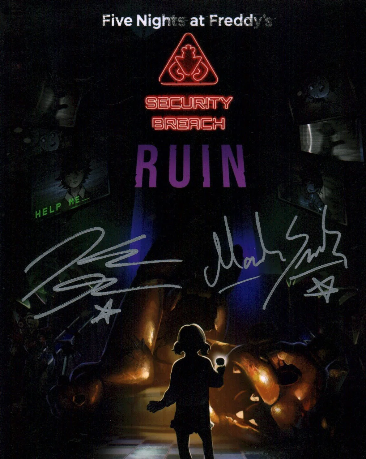 Five Nights at Freddy's 8x10 Signed Photo Cast x2 Goff Svetek JSA Certified Autograph
