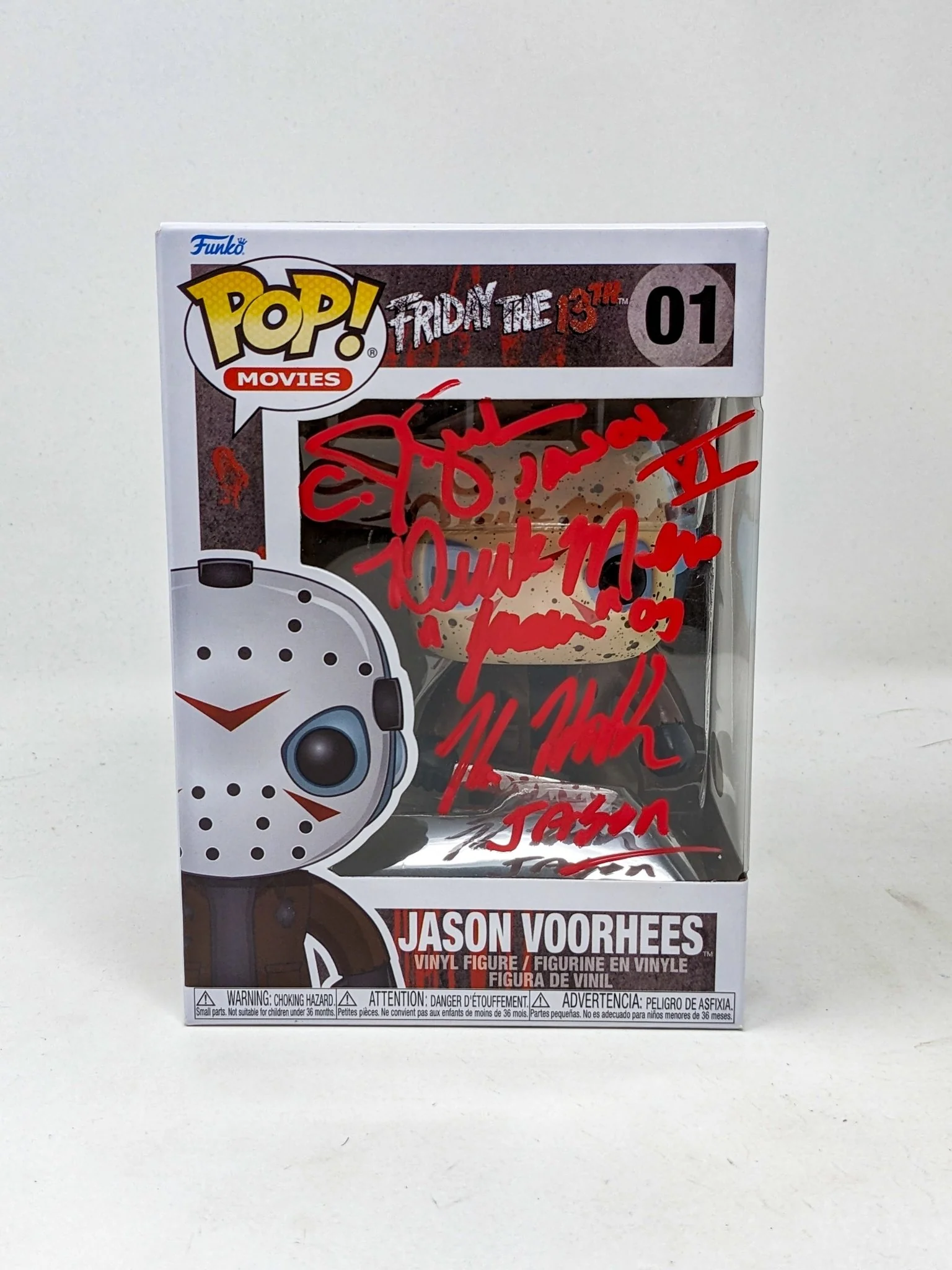 Jason Friday The 13th #01 Trio Signed Graham, Hodder, Mears Funko Pop JSA Certified Autograph - Image 2